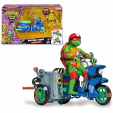 Teenage Mutant Ninja Turtles, Voertuig met Exclusief Figuur van 12 cm, met Gevechtsfunctie, Raphael, voor Kinderen vanaf 4 Jaar, TU8032