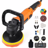 Protmex Car Polisher - 1600W 7/6 inch Rotary Buffer Polisher, 7 Variable Speeds, Car Polisher Buffer for Car, Boat, Polishing, Waxing