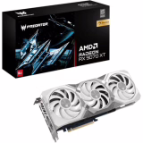 Acer Predator BiFrost Radeon RX 9070 XT OC - AMD Graphics Card (16GB GDDR6, 256-bit, PCIe 5.0 x16, 1 HDMI 2.1a port, 3 DP 2.1 ports), 3 FrostBlade 4.0 processors, 3 8-pin connectors, spacing: 2.6 inches.