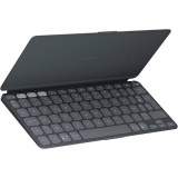 Logitech Keys-To-Go 2, Portable Bluetooth Keyboard for Tablet with Integrated Case, Ultra-Thin Compact Wireless Keyboard for Windows, Android, Linux, iPad, iPhone, Mac, Apple TV, AZERTY FR - Graphite