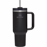 Gobelet isotherme Stanley Quencher H2.0 Flowstate 1,2 L - Garde le froid 11 heures - 48 heures avec des glaçons - Gourde avec paille, poignée et couvercle - Compatible lave-vaisselle - Gobelet isotherme pour boissons froides - Noir