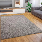 Paco Home Tapis Salon Slaapkamer Volwassenen Langharig Shaggy Pluche Egaal Modern Zacht, Afmeting: 160x220 cm, Kleur: Grijs
