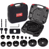 HYCHIKA Scie Trépan 19 Delig - Set van 19-152 mm Gatenzaag met Opzetstukken en Accessoires, Geschikt voor Kurk, PVC en Kunststof