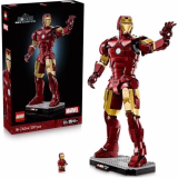 LEGO | Marvel Iron Man Mark 3 Collector's Edition - Avengers bouwset voor volwassenen - Model met minifiguur, standaard en naamplaatje - Creatief cadeau voor mannen, vrouwen en alle fans - 76344