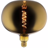 EGLO Lampe LED E27 dimmable, forme pomme, Big Size, filament vintage spirale, ampoule Edison dorée vaporisée de très grande taille, 4 watts, 40 lumens, blanc chaud, 1900 Kelvin, Ø 22 cm