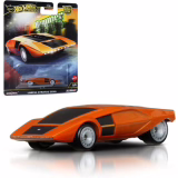 Hot Wheels Premium Car Culture Lancia Stratos Zero, Hammer Drop Collection Vehicle in 1/64 Scale Metal with Real Riders Tires, HRV77