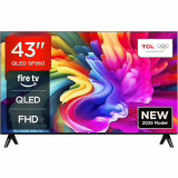 TCL 43SF560 – Téléviseur LED direct QLED intelligent Full HD de 43 pouces avec Fire TV et HDR, Alexa à la demande, design métallique, sans cadre