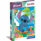 Puzzel Clementoni Disney Stitch 104 stukjes - Supercolor puzzel voor kinderen, gemaakt in Italië 25755