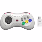 8BitDo M30 2.4G Manette sans fils 8 boutons Compatible Mega Drive Mini et Nintendo Switch Blanche/White - Adaptateur USB inclus