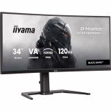 iiyama G-Master Black Hawk, VA courbé 1500R, 3440x1440@120Hz, 0.6ms, FreeSync Premium, 500cd, Haut-parleurs, DP, HDMI, USB HUB (2x3.2, 2xType C), 15cm Pied en réglable en Hauteur, ecran pc Gamer
