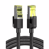 UGREEN Cat 7 Câble Ethernet Réseau RJ45 10Gbps 600MHz Double Blindage Noyau de Cuivre Nylon Tressé Compatible avec Routeur Switch Modem Décodeur TV Box PS5 PS4 Xbox Console de Jeux PC (5M)
