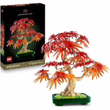 LEGO Botanicals Érable rouge du Japon - Bonsaï - Ensemble de plante artificielle avec feuilles rouges et oranges et pot de fleurs à construire - Décoration à faire soi-même - Cadeau pour adultes - 10348
