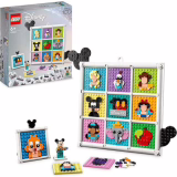 LEGO 43221 | Disney 100 ans d'icônes de dessins animés Disney, kit de loisirs créatifs et ensemble à monter soi-même comme décoration murale et accessoires de chambre, avec Mickey Mouse et compagnie.