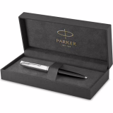 Parker 51-balpen | Zwarte behuizing met chromen afwerking | Medium punt met zwarte inktvulling | Cadeauverpakking