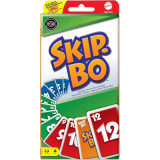 Mattel Games Skip-Bo, Jeu De Cartes, Jeu De Société Familial pour Adultes Et Enfants, À Utiliser comme Jeu De Voyage, 2 À 6 Joueurs, Jouet pour Enfant de 7 Ans et Plus, 52370