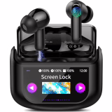 AI Écouteur Traducteur Instantané 164 Langues, ANC/ENC Réduction du Bruit, 7 Modes de Traduction, Écran Tactile LED, IPX7 Étanche, 48H Autonomie, Casque Musique/Appels/Traducteur (Noir)
