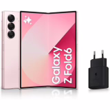 Samsung Galaxy Z Fold6, Smartphone Android 5G avec Galaxy AI, 256 Go, Chargeur secteur rapide 25W inclus, Smartphone déverrouillé, Rose, Version FR