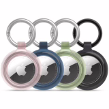 Étui transparent OtterBox pour AirTags, robuste et résistant, fin et protecteur pour Apple AirTags, lot de 4, avec mousqueton, motif Vie Océanique