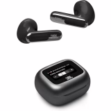 JBL Live Flex 3, Écouteurs sans fil Bluetooth, 50 heures d'autonomie, véritable réduction de bruit adaptative et son JBL Signature de haute qualité, étanchéité IP54, design ouvert, noir