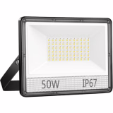 Projecteur LED Extérieur 50W 5000 lumen Puissant Spot LED Extérieur 6500K Blanc Froid, IP67 Étanche Projecteur Exterieur LED pour Jardin Garage Patio Cour Atelier
