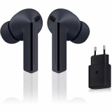 Samsung Galaxy Buds3 FE, Écouteurs sans Fil, Bluetooth, Réduction Active de Bruit, Audio 360, Gemini, Chargeur Secteur Rapide 25W Inclus, Noir, Version FR