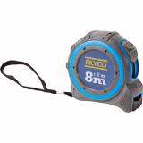 Alyco 197320 25 mm x 8 m Bi-Material Tape Measure with Shockproof and Non-Slip Protection, Blue