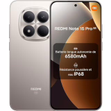 Xiaomi Redmi Note 15 Pro 5G, Smartphone 8+256 Go, Batterie Massive de 6580 mAh, IP66/IP68, Nouvel Appareil Photo 200 MP, écran AMOLED 1.5K de 6,83 Pouces, Couleur Titane, Garantie 2 Ans