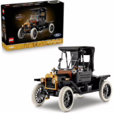 LEGO Icons Ford Modèle T - Modèle réduit de voiture rétro à construire pour adultes - Coffret de collection avec toit pliable en tissu, grandes roues et pare-brise divisé - Cadeau idéal pour les passionnés de voitures classiques - 11376