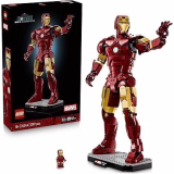LEGO ǀ Marvel Iron Man Mark 3 Édition Collector - Figurine - Maquette Avengers pour Adulte - Décoration Intérieure - Minifigurine & Réacteur Arc - Cadeau à Collectionner pour Fans 76344