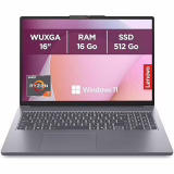 Lenovo IdeaPad Slim 3 16ARP10 - Laptop 16'' WUXGA (AMD Ryzen 7 7735HS, 16GB RAM, 512GB SSD, AMD Radeon 680M Graphics, Windows 11 Home) Frans AZERTY-toetsenbord - Grijs