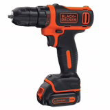 Perceuse-visseuse sans fil BLACK+DECKER BDCDD12K1-QW - 12 V - 1,5 Ah - Moteur ultra compact - 10 positions