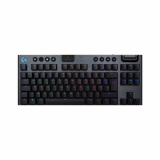 Clavier Logitech G915 X LIGHTSPEED TKL, sans fil ultra-plat, touches PBT double couche, rétroéclairage RVB, GL Red Linear - PC/Mac, FRA AZERTY - Noir