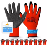 10 paar werkhandschoenen TK Gruppe Timo Klingler EN388 voor heren - Maat 8-9 (S-M) - Extra Power Grip - Tuin- en werkhandschoenen - Werkhandschoenen voor tuin, montage en monteurs
