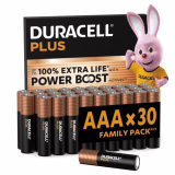 Duracell Plus Piles AAA (Lot de 30) – Piles Alcalines 1,5 V–Durent Jusqu’à 100% Plus Longtemps grâce aux Actifs Power Boost