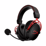 HyperX 4P5D4AA Cloud Alpha Wireless - Gaming Headset voor pc, 300 uur batterijduur, DTS ruimtelijke audio, traagschuim, dual chamber drivers, ruisonderdrukking, enkele uitvoering, zwart/rood