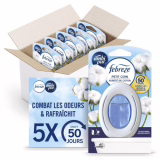 Febreze Small Space, Continuous Toilet Deodorizer (7.5ml x5), Cotton Purity Scent