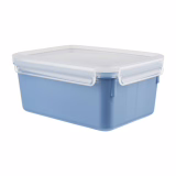 Emsa Frischhaltedose à clip et couvercle 2,2l, Édition Color, 100% airtight, hygiénique, dishwasher-safe, microwave-safe, freezer-safe, bleu, N10128