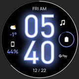 Cadran connecté Glow Digital Watch Face gratuit sur Android (Dématerialisé - Wear OS)