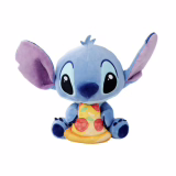 Simba Disney Stitch Kuscheltier avec Pizza – Plush de cuddleur à l'effigie de Stitch, avec morceau de pizza dans la main, icône du Disney Classic pour les fans et les enfants, bleu, 25cm, à partir de 0 ans