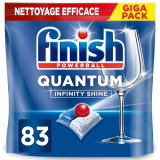 Finish Quantum Infinity Shine Pastilles Lave-Vaisselle, Élimine Les Taches Tenaces, 83 Capsules