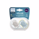 Fopspeen ultra air Philips Avent voor 18 maanden en ouder, ultra-stijve, orthodontische speen en 0% BPA, 2 stuks, met sterilisatie- en transportdoosje, SCF349/01