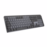 Clavier sans fil Logitech MX Mechanical Rétroéclairé, Boutons Tactiles Silencieux, Bluetooth, USB-C, macOS, Windows, Linux, iOS, Android, Métal, Français AZERTY - Gris