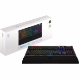 MSI Strike PRO Wireless, QWERTZ, DE Layout – Leise mechanische Gaming-Tastatur, leise taktile Schalter, PBT-Tastenkappen, 2,4 GHz, Bluetooth, RGB Mystic Light, 4200-mAh-Akku, volle Größe