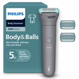Philips Bodygroom 3000 Series - Trimmer and Shaver for Men with Triple Protection System, Trim and Shave Intimate Areas, Close and Very Gentle, 100% Waterproof, 80 Minutes Runtime, BG3480/15