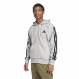 Adidas Men's Essential Three Stripes Fleece Zip Hoodie