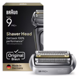 Braun Electrochis Electroraisseur Tête de rasage série 9 PRO+, 96M, Argent - Pièce d'origine du fabricant, récupèrez 100% de la performance, compatible avec tous les Braun S9-Rasoirs