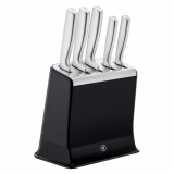 Ensemble de couteaux Tefal EverSharp Pro à 5 lames avec crayon à aiguiser auto-réparable, technologie de pointe brevetée, acier inoxydable allemand, noir, K2976S04
