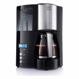 Melitta Optima Timer – Filter coffee machine with removable water tank and timer function, for up to 8 cups of coffee, black/stainless steel
