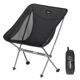 Naturehike Stoel Campingstoel Ultralicht Opvouwbare Stoel Kleine Inpakmaat Draagt 150kg voor Vissen Picknick Buiten Wandelen (Zwart)