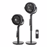 Midea Ventilateur Circulateur d'Air DC 18W, Hauteur Réglable jusqu'à 110cm, Contrôle Électronique Silencieux, Oscillation Automatique, Économie d'Énergie pour Chambre Bureau Salon